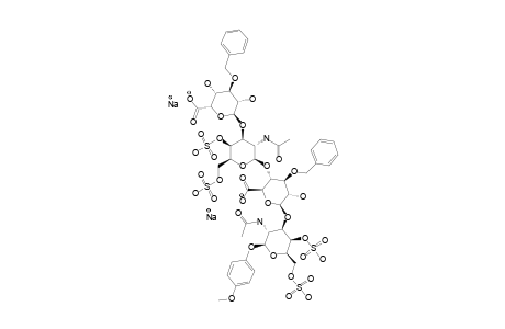 #49-DISODIUM-SALT;4-METHOXYPHENYL-O-(3-O-BENZYL-ALPHA-L-IDOPYRANOSYLURONIC-ACID)-(1->3)-O-(2-ACETAMIDO-2-DEOXY-4,6-DI-O-SULFO-BETA-D-GALACTOPYRANOSYL)-(1->4)-O