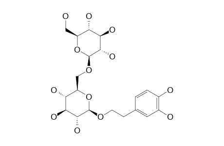 FERRUGINOSIDE-B;3,4-DIHYDROXY-BETA-PHENYLETHOXY-O-BETA-D-GLUCOPYRANOSYL-(1->6)-BETA-D-GLUCOPYRANOSIDE