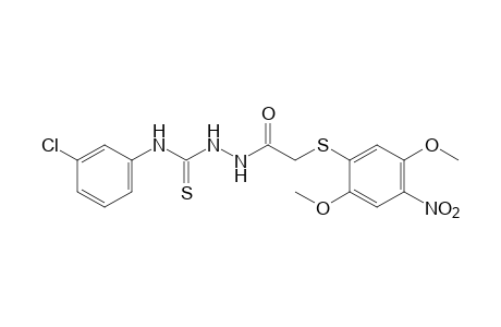 4-(m-chlorophenyl)-1-{[(2,5-dimethoxy-4-nitrophenyl)thio]acetyl}-3-thiosemicarbazide