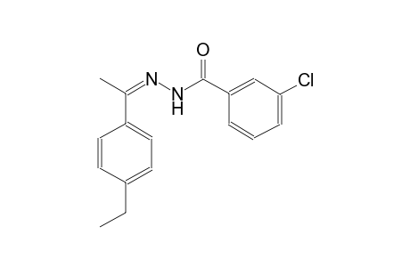 benzoic acid, 3-chloro-, 2-[(Z)-1-(4-ethylphenyl)ethylidene]hydrazide