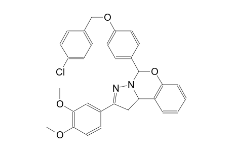 5-{4-[(4-chlorobenzyl)oxy]phenyl}-2-(3,4-dimethoxyphenyl)-1,10b-dihydropyrazolo[1,5-c][1,3]benzoxazine