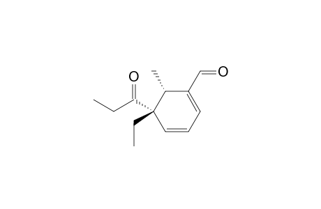 cis-5-Ethyl-6-methyl-5-propionyl-1,3-cycvlohexadienecarbaldehyde
