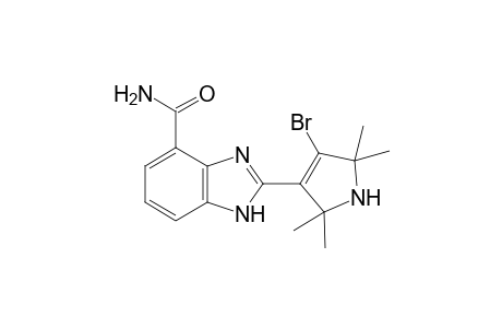 2-(4-Bromo-2,2,5,5-tetramethyl-2,5-dihydro-1H-pyrrol-3-yl)-1H-benzimidazol-4-carboxylic Acid Amide