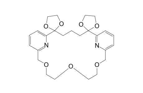 20-[tris-O-(2',6'-Pyridino)2-2(2),5-1-coronand-5]-14,18-dione - bis(Ethyleneglycol Ketal)