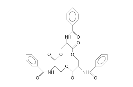 1,5,9-Tribenzamido-2,6,10-trioxo-3,7,11-trioxa-cyclododecane