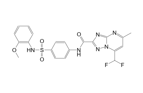 7-(difluoromethyl)-N-{4-[(2-methoxyanilino)sulfonyl]phenyl}-5-methyl[1,2,4]triazolo[1,5-a]pyrimidine-2-carboxamide