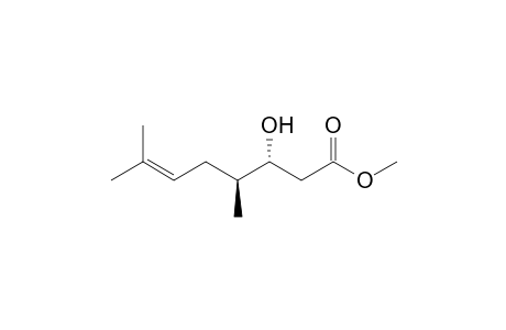 (3R,4S)-3-hydroxy-4,7-dimethyl-oct-6-enoic acid methyl ester