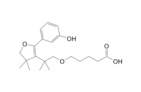 4-(7-Carboxy-1,1-dimethyl-3-oxaheptyl)-5-(3-hydroxyphenyl)-3,3-dimethyl-2,3-dihydrofuran