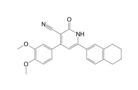 4-(3,4-Dimethoxy-phenyl)-2-oxo-6-(5,6,7,8-tetrahydronaphthalen-2-yl)-1,2-dihydro-pyridine-3-carbonitrile