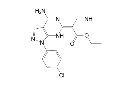 Ethyl 2-(4-amino-1-(4-chlorophenyl)-1H-pyrazolo[3,4-d]pyrimidin-6(7H)-ylidene)-3-iminopropanoate