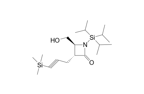(3R*,4S*)-4-Hydroxymethyl-3-[3-(trimethylsilyl)prop-2-yn-1-yl]-1-(tri-isopropylsilyl)-2-azetidinone