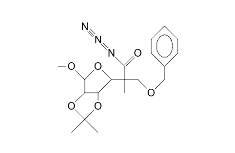 (Methyl 5-benzyloxymethyl-5-deoxy-2,3-O-isopropylidene-5-methyl-B-L-allo-hexofuranosid)-uronoyl azide