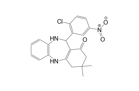 1H-dibenzo[b,e][1,4]diazepin-1-one, 11-(2-chloro-5-nitrophenyl)-2,3,4,5,10,11-hexahydro-3,3-dimethyl-
