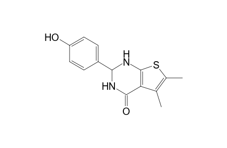 2-(p-Hydroxyphenyl)-5,6-dimethyl-2,3-dihydrothieno[2,3-d]pyrimidin-4(1H)-one