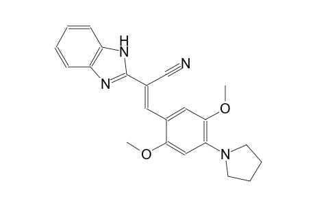 (2E)-2-(1H-benzimidazol-2-yl)-3-[2,5-dimethoxy-4-(1-pyrrolidinyl)phenyl]-2-propenenitrile