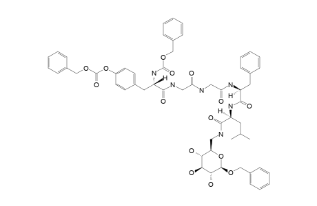 BENZYL-6-[N,O-BIS-[(BENZOYLOXY)-CARBONYL]-L-TRIOSYLGLYCYLGLYCYL-L-PHENYLALANYL-L-LEUCYLAMINO]-6-DEOXY-BETA-D-GLUCOPYRANOSIDE