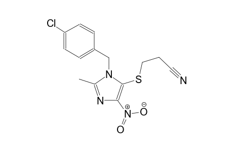 3-{[1-(4-chlorobenzyl)-2-methyl-4-nitro-1H-imidazol-5-yl]sulfanyl}propanenitrile