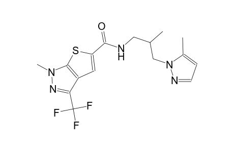 1H-thieno[2,3-c]pyrazole-5-carboxamide, 1-methyl-N-[2-methyl-3-(5-methyl-1H-pyrazol-1-yl)propyl]-3-(trifluoromethyl)-
