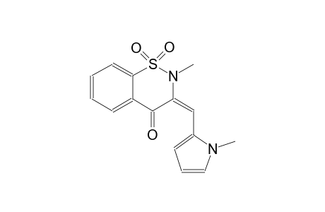 4H-1,2-benzothiazin-4-one, 2,3-dihydro-2-methyl-3-[(1-methyl-1H-pyrrol-2-yl)methylene]-, 1,1-dioxide, (3E)-