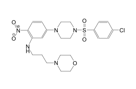 5-{4-[(4-chlorophenyl)sulfonyl]-1-piperazinyl}-N-[3-(4-morpholinyl)propyl]-2-nitroaniline