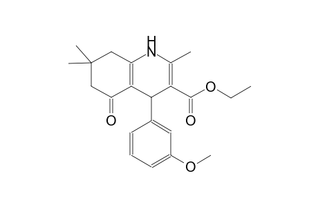 ethyl 4-(3-methoxyphenyl)-2,7,7-trimethyl-5-oxo-1,4,5,6,7,8-hexahydro-3-quinolinecarboxylate
