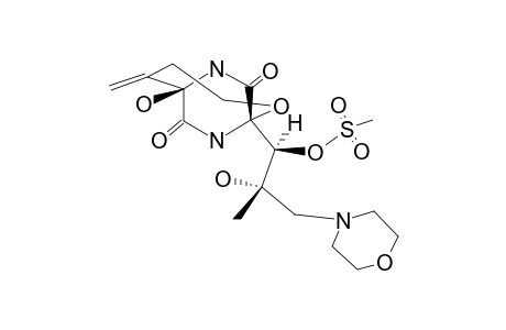methanesulfonic acid [(1S,2S)-2-hydroxy-1-[(1S,6R)-6-hydroxy-8,10-diketo-5-methylene-2-oxa-7,9-diazabicyclo[4.2.2]decan-1-yl]-2-methyl-3-morpholino-propyl] ester