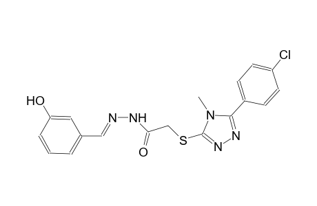 2-{[5-(4-chlorophenyl)-4-methyl-4H-1,2,4-triazol-3-yl]sulfanyl}-N'-[(E)-(3-hydroxyphenyl)methylidene]acetohydrazide