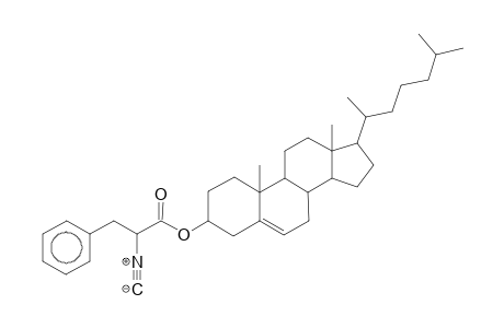 Benzenepropanoic acid, 2-isocyano-, cholest-5-en-3-yl ester