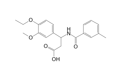 3-(4-Ethoxy-3-methoxy-phenyl)-3-(m-toluoylamino)propionic acid