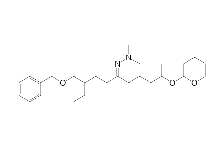 9-(Benzyloxymethyl)-6-dimethylhydrazo-2-(tetrahydropyran-2'-yloxy)undecane