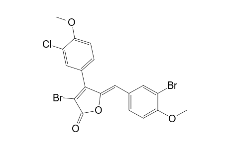 (5Z)-3-bromanyl-5-[(3-bromanyl-4-methoxy-phenyl)methylidene]-4-(3-chloranyl-4-methoxy-phenyl)furan-2-one