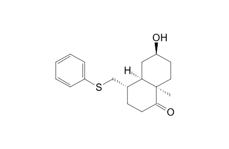 1(2H)-Naphthalenone, octahydro-6-hydroxy-8a-methyl-4-[(phenylthio)methyl]-, (4.alpha.,4a.alpha.,6.beta.,8a.alpha.)-(.+-.)-