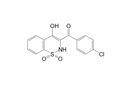 p-chlorophenyl 4-hydroxy-2H-1,2-benzothiazin-3-yl ketone, S,S-dioxide