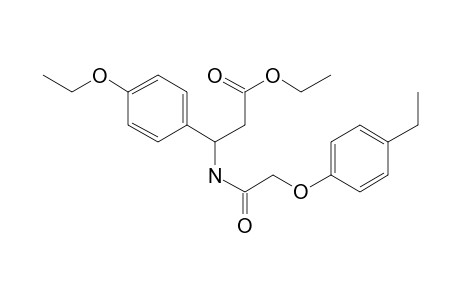 Propionic acid, 3-(4-ethoxyphenyl)-3-[2-(4-ethylphenoxy)acetylamino]-, ethyl ester