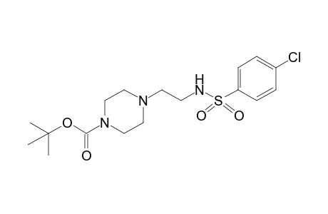4-[2-[(4-chlorophenyl)sulfonylamino]ethyl]-1-piperazinecarboxylic acid tert-butyl ester