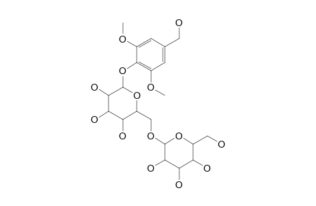 POTALIOSIDE_A;4-HYDROXYMETHYL-2,6-DIMETHOXYPHENYL_1-O-BETA-D-GLUCOPYRANOSYL-(1->6)-BETA-D-GLUCOPYRANOSIDE
