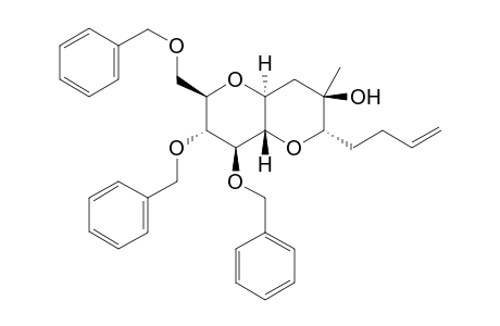 (2S,3R,4aS,6R,7R,8S,8aS)-7,8-Bis(benzyloxy)-6-[(benzyloxy)methyl]-2-(but-3-en-1-yl)-3-methyloctahydropyrano[3,2-b]pyran-3-ol