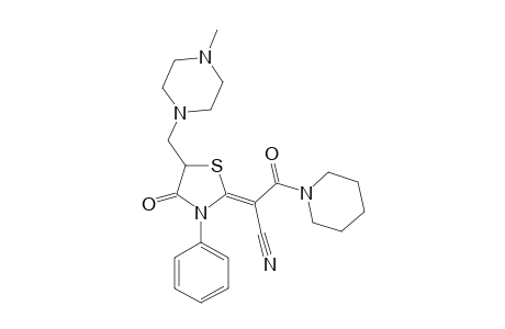 2-[5-(4-METHYLPIPERAZIN-1-YLMETHYL)-4-OXO-3-PHENYL-THIAZOLIDIN-2-YLIDENE]-3-OXO-3-PIPERIDIN-1-YL-PROPIONITRILE