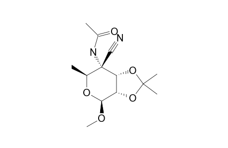 METHYL-4-ACETAMIDO-4-CYANO-4,6-DIDEOXY-2,3-O-ISOPROPYLIDENE-BETA-D-ALLOPYRANOSIDE