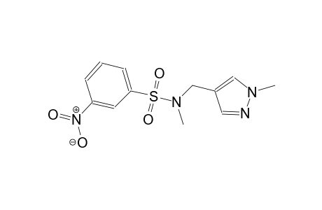 N-methyl-N-[(1-methyl-1H-pyrazol-4-yl)methyl]-3-nitrobenzenesulfonamide