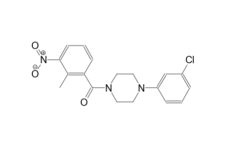 1-(3-chlorophenyl)-4-(2-methyl-3-nitrobenzoyl)piperazine