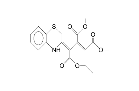 (E,Z)-4-Ethoxycarbonyl-3-methoxycarbonyl-4-(3,4-dihydro-2H-1,4-benzothiazin-3-ylidene)-but-2-enoic acid, methyl ester