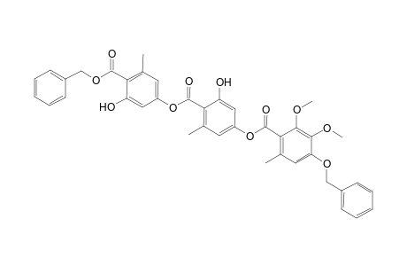 Benzoic acid, 4-[[2,3-dimethoxy-6-methyl-4-(phenylmethoxy)benzoyl]oxy]-2-hydroxy-6-methyl-, 3-hydroxy-5-methyl-4-[(phenylmethoxy)carbonyl]phenyl ester
