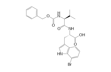 (S)-2-((S)-2-Benzyloxycarbonylamino-3-methyl-butyrylamino)-3-(7-bromo-1H-indol-3-yl)-propionic acid