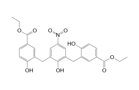 Benzoic acid, 3,3'-[(2-hydroxy-5-nitro-1,3-phenylene)bis(methylene)]bis[4-hydroxy-, diethyl ester