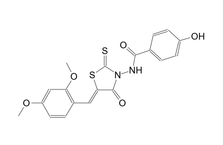 N-[(5Z)-5-(2,4-dimethoxybenzylidene)-4-oxo-2-thioxo-1,3-thiazolidin-3-yl]-4-hydroxybenzamide