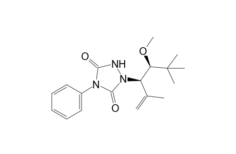 (3R*,4S*)-2,5,5-Trimethyl-4-methoxy-3-(4'-phenyl-1',2',4'-triazolidine-3',5'-dion-1'-yl)-1-hexene
