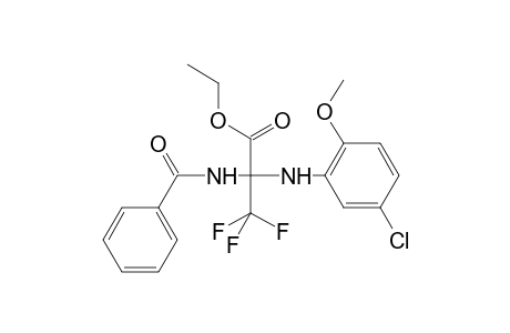 Ethyl 2-[(5-chloro-2-methoxyphenyl)amino]-3,3,3-trifluoro-2-(phenylformamido)propanoate