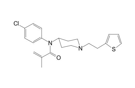 N-(4-Chlorophenyl)-N-(1-[(2-thiophen-2-yl)ethyl]piperidin-4-yl)methacrylamide