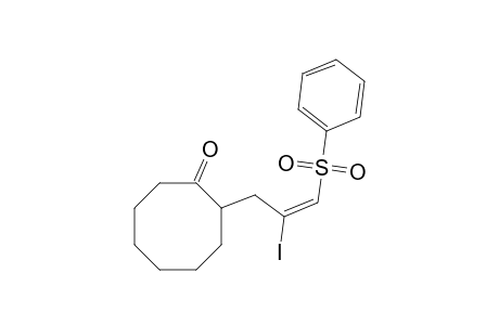 2-[(2-(E)-2-Iodo-3-(phenylsulfonyl)-2-propenyl]cyclooctanone